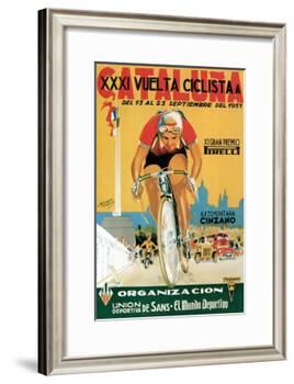 Bicycle Racing Promotion-Lantern Press-Framed Art Print