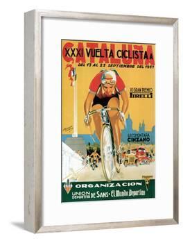 Bicycle Racing Promotion-Lantern Press-Framed Art Print