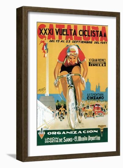 Bicycle Racing Promotion-Lantern Press-Framed Art Print