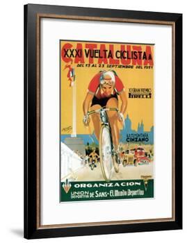 Bicycle Racing Promotion-Lantern Press-Framed Art Print