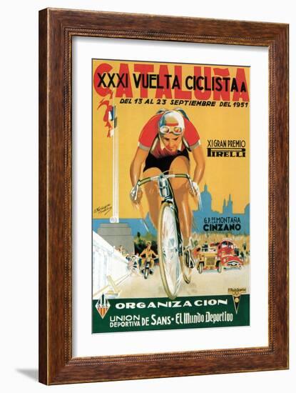 Bicycle Racing Promotion-Lantern Press-Framed Art Print