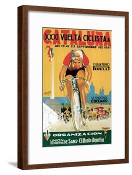 Bicycle Racing Promotion-Lantern Press-Framed Art Print