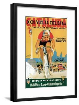 Bicycle Racing Promotion-Lantern Press-Framed Art Print