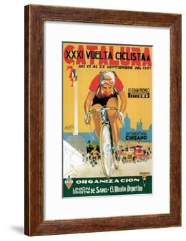 Bicycle Racing Promotion-Lantern Press-Framed Art Print