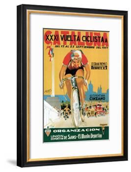 Bicycle Racing Promotion-Lantern Press-Framed Art Print