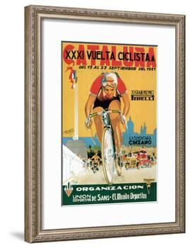 Bicycle Racing Promotion-Lantern Press-Framed Art Print