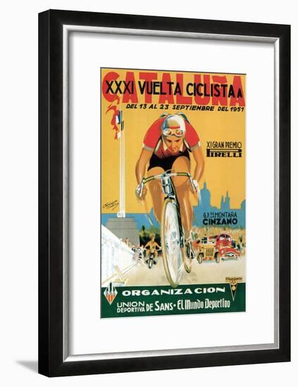 Bicycle Racing Promotion-Lantern Press-Framed Art Print