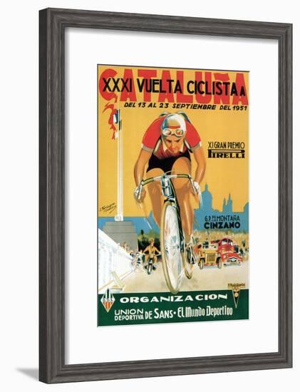 Bicycle Racing Promotion-Lantern Press-Framed Art Print