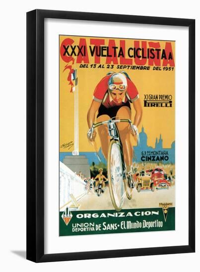 Bicycle Racing Promotion-Lantern Press-Framed Art Print