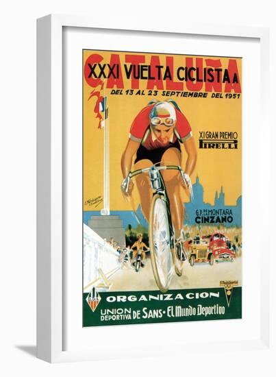 Bicycle Racing Promotion-Lantern Press-Framed Art Print