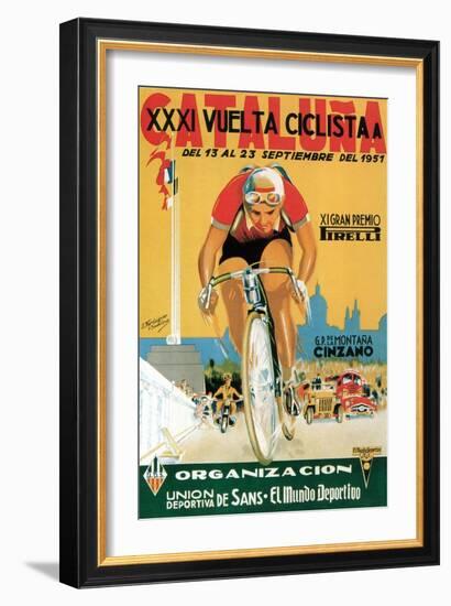 Bicycle Racing Promotion-Lantern Press-Framed Art Print