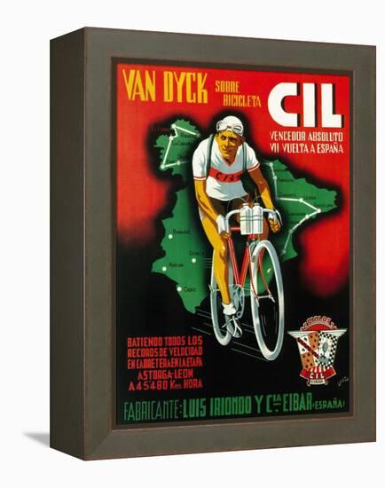 Bicycle Racing Promotion-Lantern Press-Framed Stretched Canvas