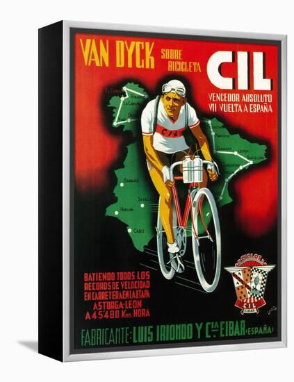 Bicycle Racing Promotion-Lantern Press-Framed Stretched Canvas