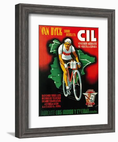 Bicycle Racing Promotion-Lantern Press-Framed Art Print