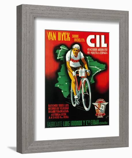 Bicycle Racing Promotion-Lantern Press-Framed Art Print