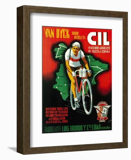 Bicycle Racing Promotion-Lantern Press-Framed Art Print