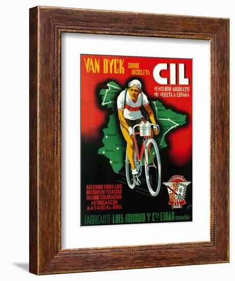 Bicycle Racing Promotion-Lantern Press-Framed Art Print