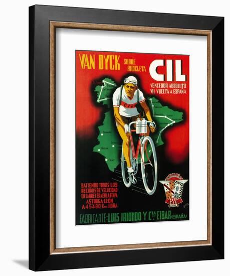 Bicycle Racing Promotion-Lantern Press-Framed Art Print