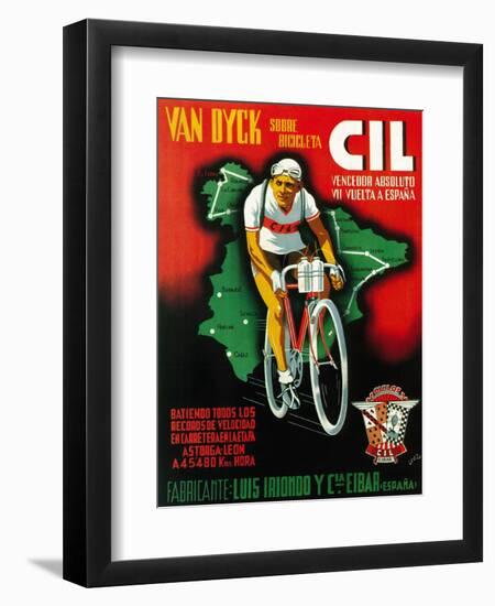 Bicycle Racing Promotion-Lantern Press-Framed Art Print