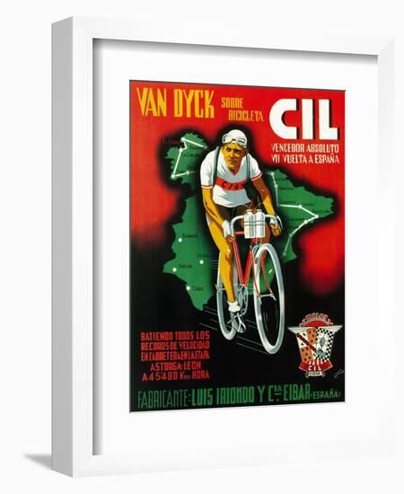 Bicycle Racing Promotion-Lantern Press-Framed Art Print