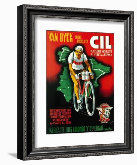 Bicycle Racing Promotion-Lantern Press-Framed Art Print