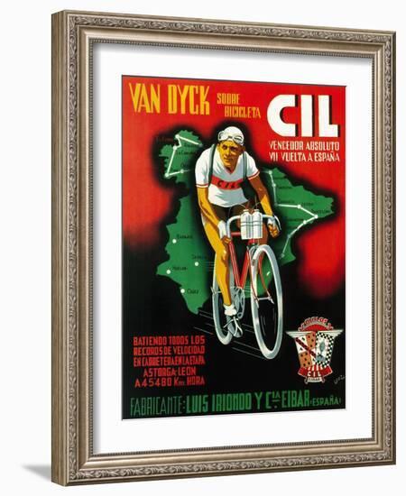 Bicycle Racing Promotion-Lantern Press-Framed Art Print