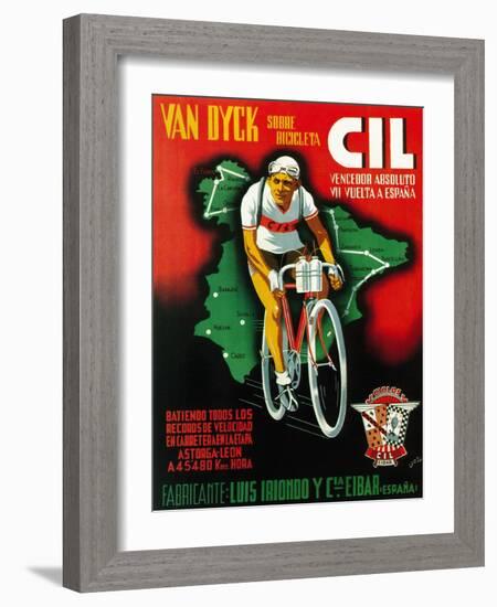 Bicycle Racing Promotion-Lantern Press-Framed Art Print