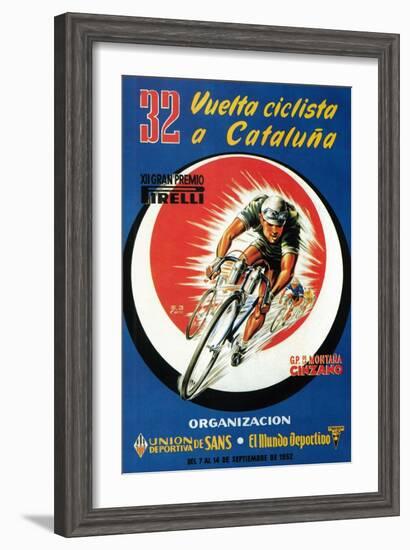 Bicycle Racing Promotion-Lantern Press-Framed Art Print