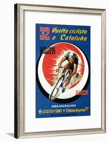 Bicycle Racing Promotion-Lantern Press-Framed Art Print