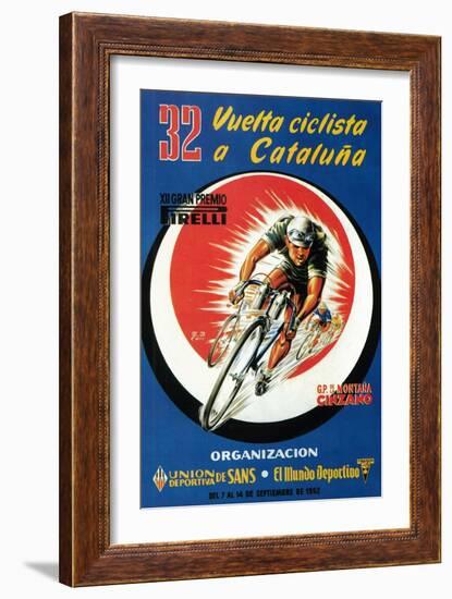 Bicycle Racing Promotion-Lantern Press-Framed Art Print