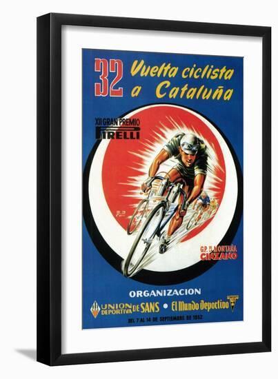 Bicycle Racing Promotion-Lantern Press-Framed Art Print