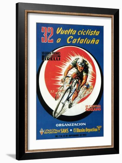 Bicycle Racing Promotion-Lantern Press-Framed Art Print