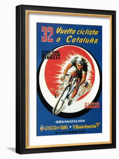 Bicycle Racing Promotion-Lantern Press-Framed Art Print