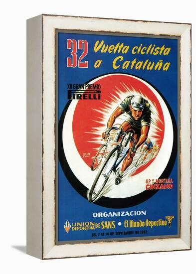 Bicycle Racing Promotion-Lantern Press-Framed Stretched Canvas