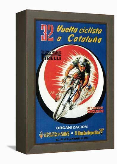 Bicycle Racing Promotion-Lantern Press-Framed Stretched Canvas