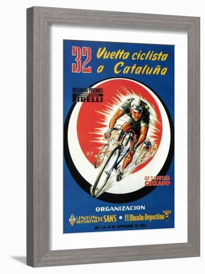 Bicycle Racing Promotion-Lantern Press-Framed Premium Giclee Print