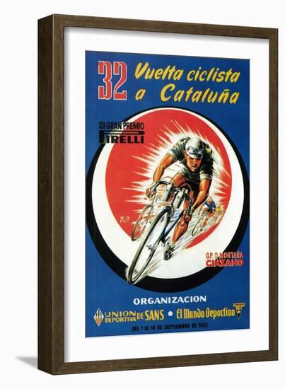 Bicycle Racing Promotion-Lantern Press-Framed Premium Giclee Print