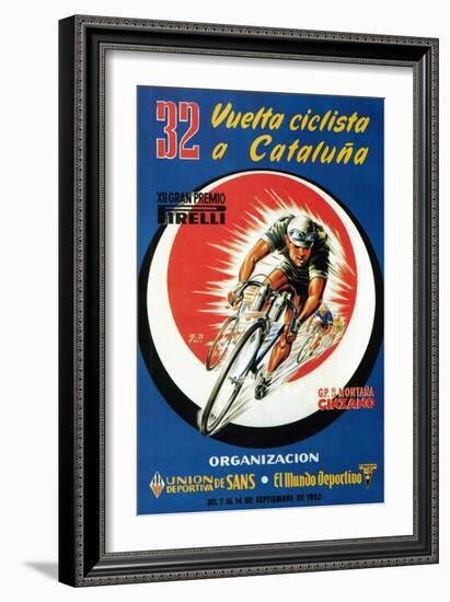 Bicycle Racing Promotion-Lantern Press-Framed Premium Giclee Print