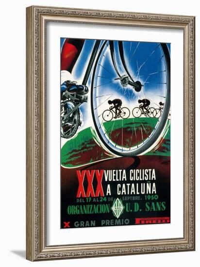 Bicycle Racing Promotion-Lantern Press-Framed Art Print