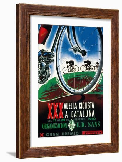 Bicycle Racing Promotion-Lantern Press-Framed Art Print