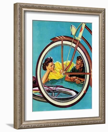 "Bicycle Ride," August 16, 1941-Douglas Crockwell-Framed Giclee Print