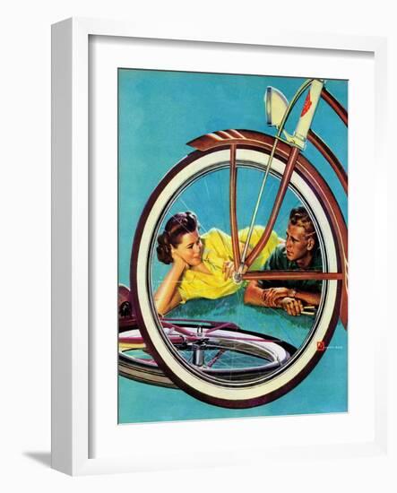 "Bicycle Ride," August 16, 1941-Douglas Crockwell-Framed Giclee Print