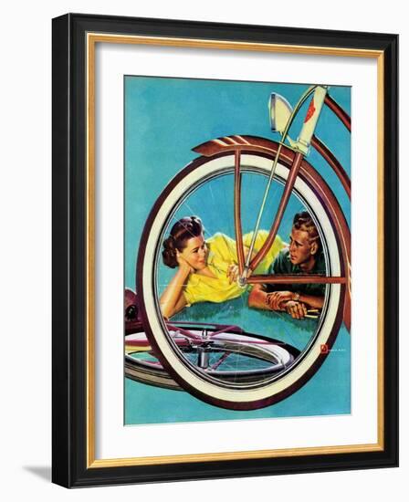 "Bicycle Ride," August 16, 1941-Douglas Crockwell-Framed Giclee Print