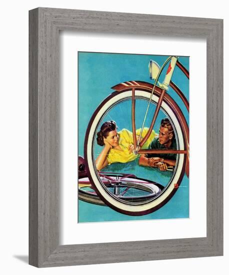 "Bicycle Ride," August 16, 1941-Douglas Crockwell-Framed Giclee Print