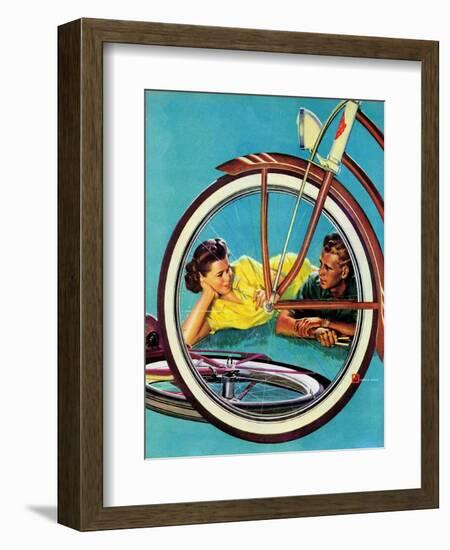 "Bicycle Ride," August 16, 1941-Douglas Crockwell-Framed Giclee Print