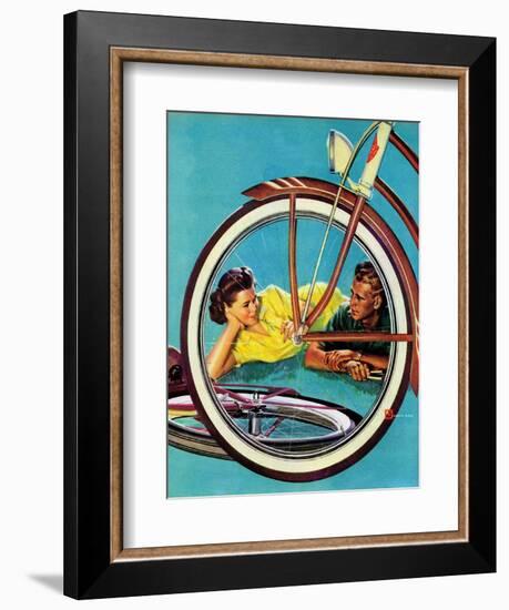 "Bicycle Ride," August 16, 1941-Douglas Crockwell-Framed Giclee Print