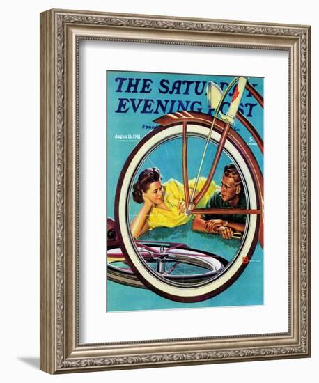 "Bicycle Ride," Saturday Evening Post Cover, August 16, 1941-Douglas Crockwell-Framed Giclee Print