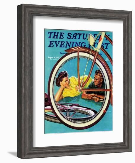 "Bicycle Ride," Saturday Evening Post Cover, August 16, 1941-Douglas Crockwell-Framed Giclee Print