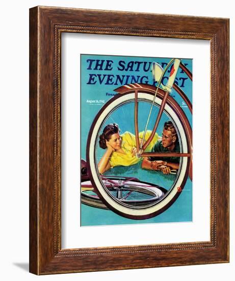 "Bicycle Ride," Saturday Evening Post Cover, August 16, 1941-Douglas Crockwell-Framed Giclee Print