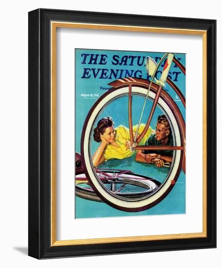 "Bicycle Ride," Saturday Evening Post Cover, August 16, 1941-Douglas Crockwell-Framed Giclee Print